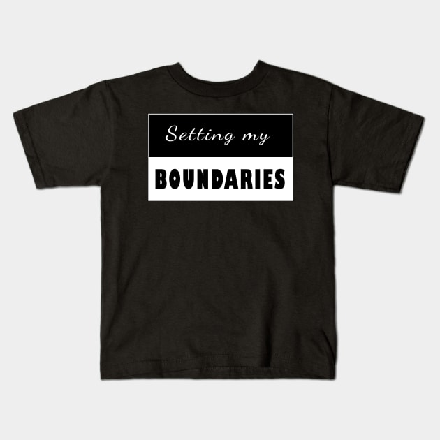 Setting my Boundaries Kids T-Shirt by MONLart